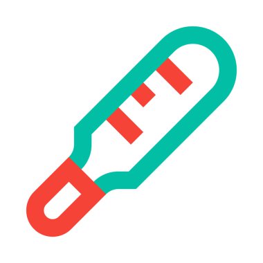 Termometre, sıcaklık, basit simge, vektör illüstrasyonu