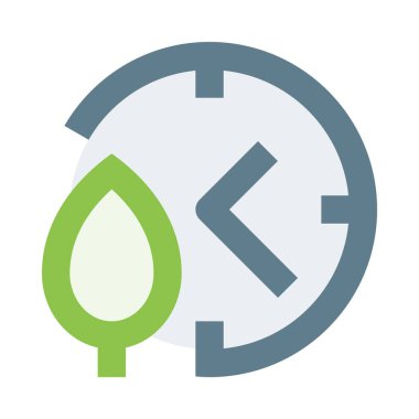 Zaman, bitki, bitki, büyüme, büyüme zamanı, basit simge, vektör illüstrasyonu