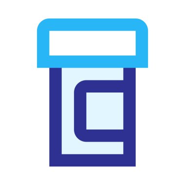 Tüp, ilaç, basit simge, vektör illüstrasyonu