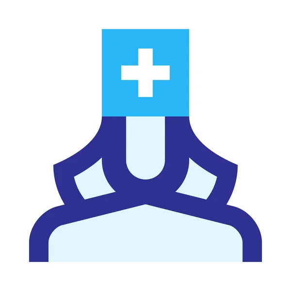 Enfermera Doctor Doctor Hospital Medicina Icono Simple Ilustración Del Vector — Vector de stock
