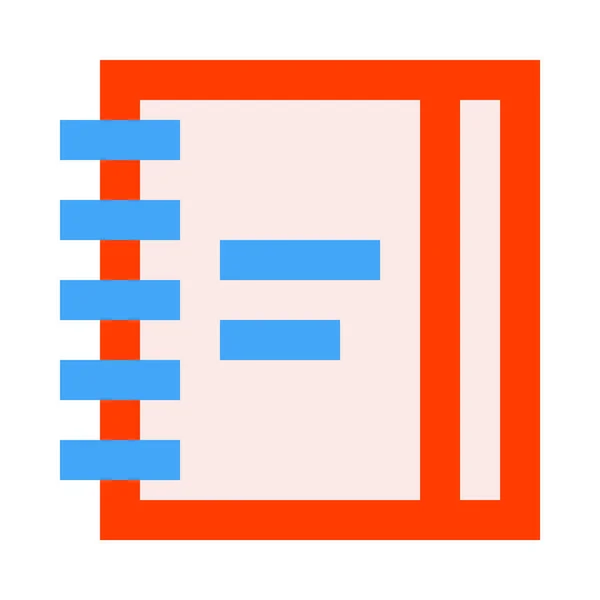 Papeterie Bureau Bloc Notes Planificateur Quotidien Rappel Copie Icône Simple — Image vectorielle