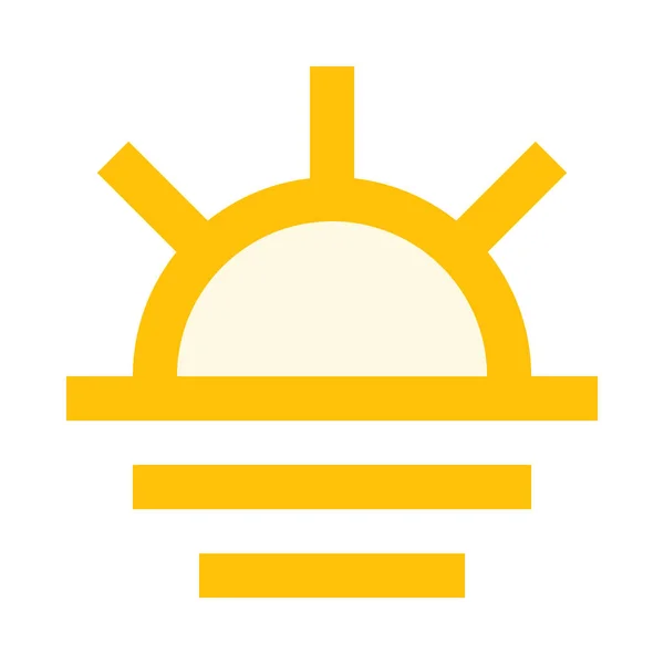 Sonnenuntergang Einfaches Symbol Vektorillustration — Stockvektor