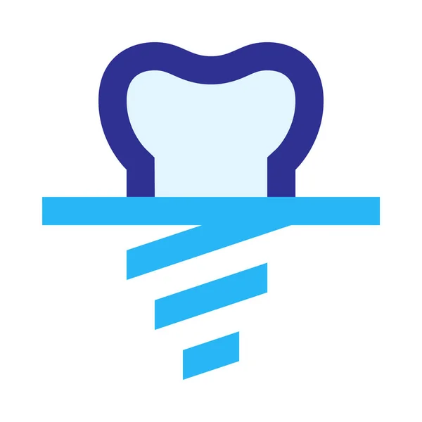 Зуб Стоматологія Імплантат Проста Іконка Векторні Ілюстрації — стоковий вектор