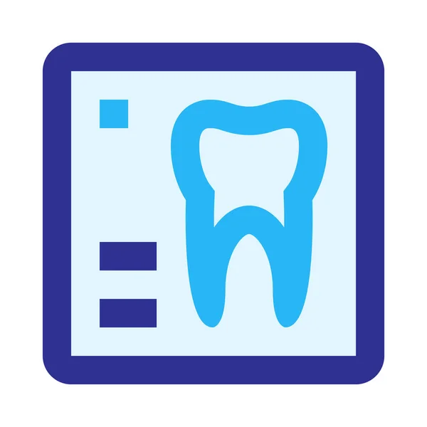 Рентген Зуб Стоматологія Проста Іконка Векторні Ілюстрації — стоковий вектор