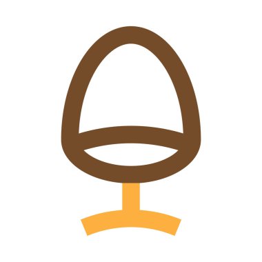 Koltuk, basit simge, vektör illüstrasyonu