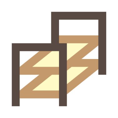 Yatak, ranza, mobilya, basit simge, vektör illüstrasyonu