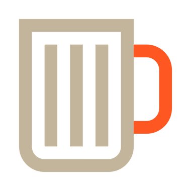 Bira kupası, basit simge, vektör illüstrasyonu