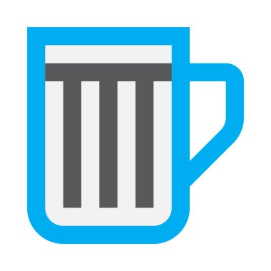 Bira kupası, basit simge, vektör illüstrasyonu