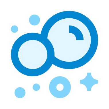 Kabarcıklar, köpük, temizlik, basit simge, vektör illüstrasyonu