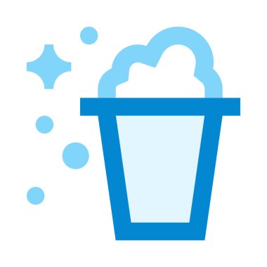 Kova, temizlik, parlatıcı, temizlik, basit simge, vektör illüstrasyonu