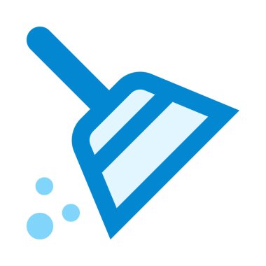 Temizlik fırçası, basit simge, vektör illüstrasyonu