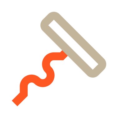 Tirbuşon, basit simge, vektör illüstrasyonu