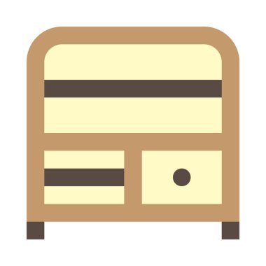 Dolap, basit simge, vektör illüstrasyonu