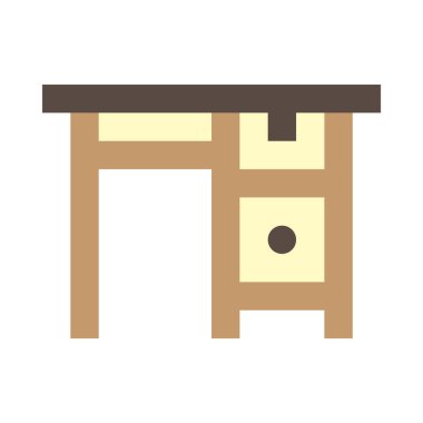 Masa, basit simge, vektör illüstrasyonu