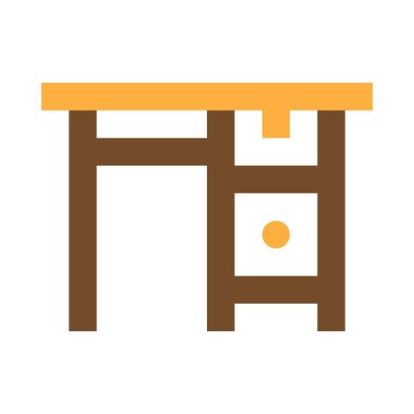 Masa, basit simge, vektör illüstrasyonu