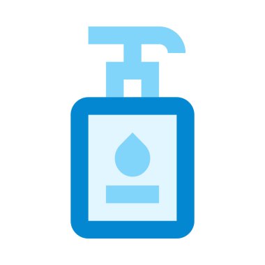 Deterjan, temizlik, basit simge, vektör illüstrasyonu