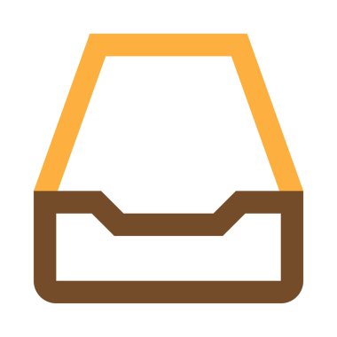 Çekmece, basit simge, vektör illüstrasyonu