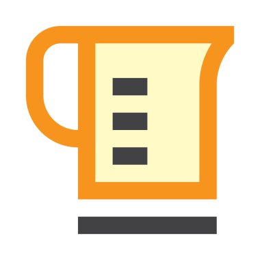 Elektrik ısıtıcısı, basit simge, vektör illüstrasyonu