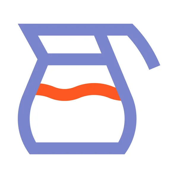 Carafe Limonádé Víz Üveg Egyszerű Ikon Vektor Illusztráció — Stock Vector