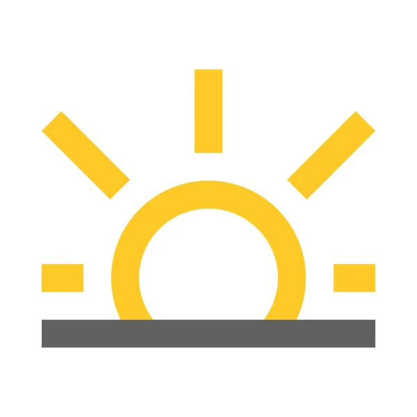 Morgendämmerung Sonne Morgen Einfaches Symbol Vektorillustration — Stockvektor