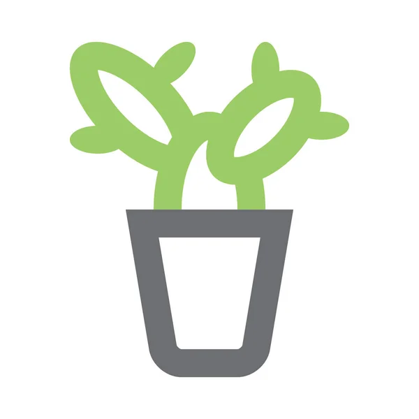 Kaktusów Roślin Puli Minimalistyczny Wektor Ilustracji — Wektor stockowy