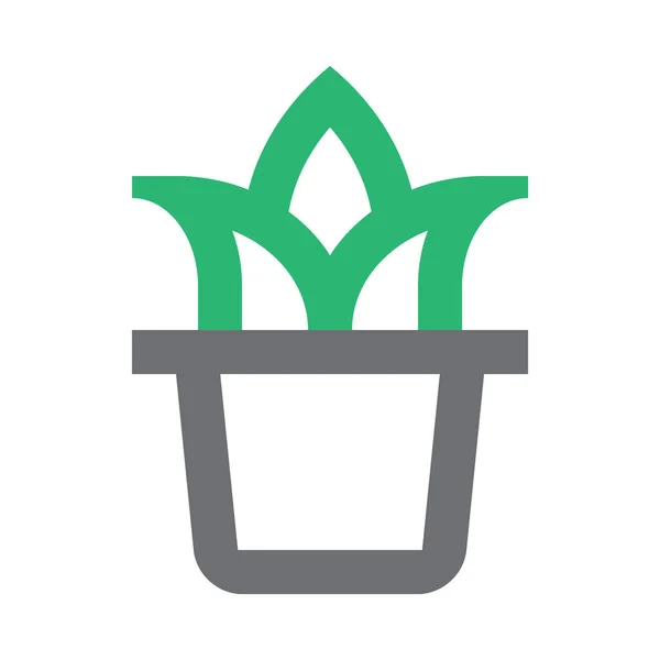 Grüne Pflanze Minimalistische Vektorillustration — Stockvektor