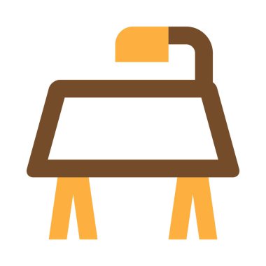 Mobilya, tablo, çizim masası basit simge, vektör illüstrasyonu