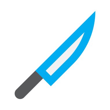 Yemek bıçağı, beyazı minimalist vektör çizimi