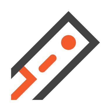 Seviye metre, beyazı minimalist vektör illüstrasyonu