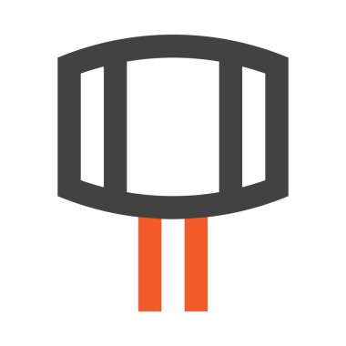 Balyoz, beyaz üzerine minimalist vektör çizimi