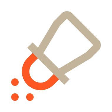 Tuz karıştırıcı, beyaz üzerine minimalist vektör çizimi