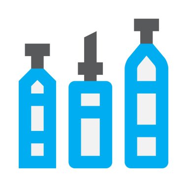 Mutfak şişeleri, vektör minimalist illüstrasyon