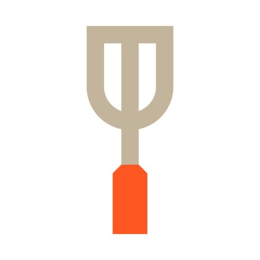 Spatula, beyazı en aza indirgeyen vektör çizimi