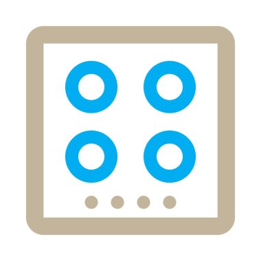 Yemek pişirme fırını, vektör minimalistik illüstrasyon