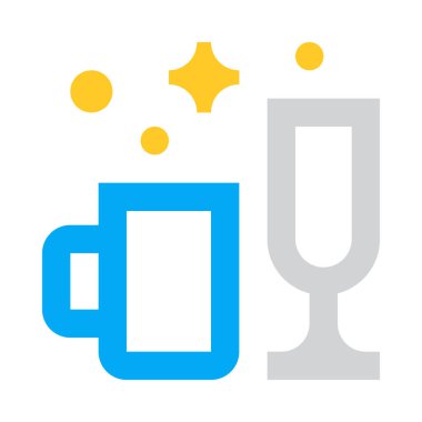 Temiz yemekler, vektör minimalistik illüstrasyon