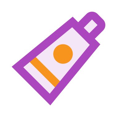 Diş macunu tüpü, vektör minimalist illüstrasyon