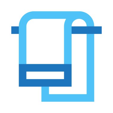 Askıda havlu, vektör minimalistik illüstrasyon