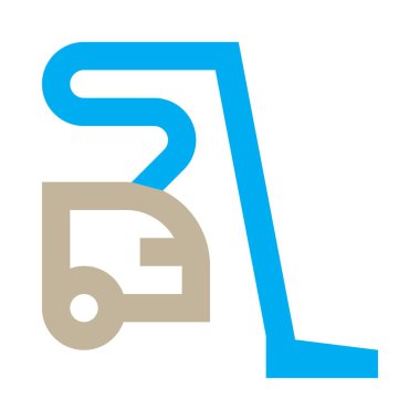 Elektrik süpürgesi, vektör minimalistik illüstrasyon