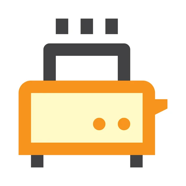 Toaster Mit Brotscheibe Vektor Minimalistische Illustration — Stockvektor