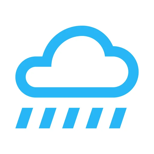 Σύννεφο Βροχή Που Πέφτει Διανυσματική Μινιμαλιστική Απεικόνιση — Διανυσματικό Αρχείο