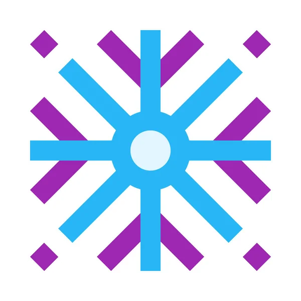 Schneeflocke Logo Vektor Minimalistische Illustration — Stockvektor