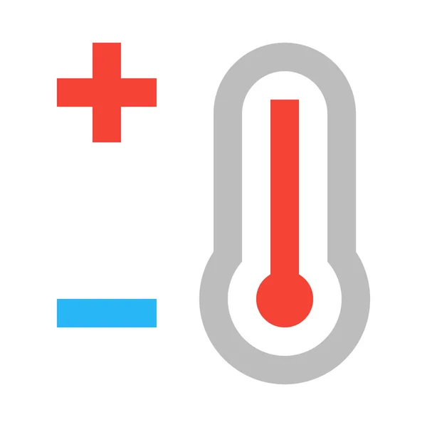 Thermometer Showing Hot Temperature Vector Illustration — Stock Vector