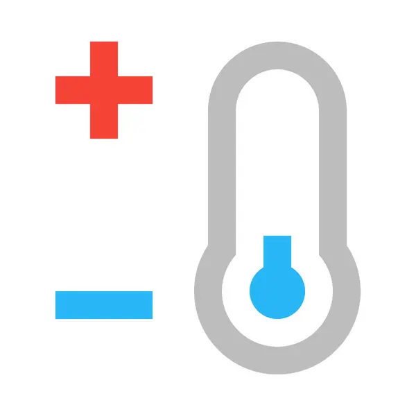 Termometer Som Visar Kall Temperatur Vektorillustration — Stock vektor