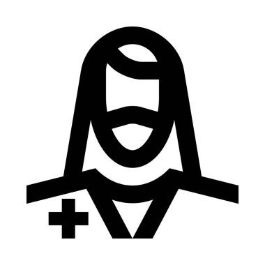 Koruyucu maskeli kadın doktor, basitçe vektör çizimi 