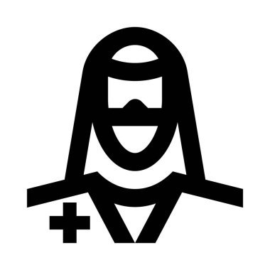 Koruyucu maskeli kadın doktor, basitçe vektör çizimi 