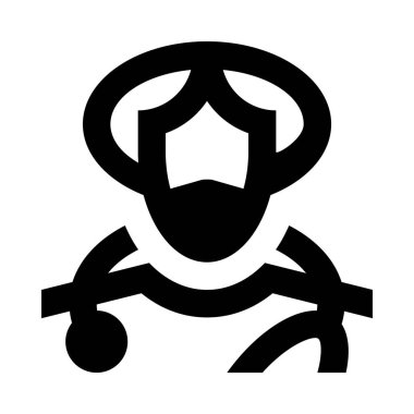 Koruyucu maskeli kadın doktor, basitçe vektör çizimi 