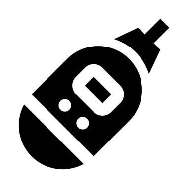 Vücut sıcaklığı simgesi, basitçe vektör çizimi