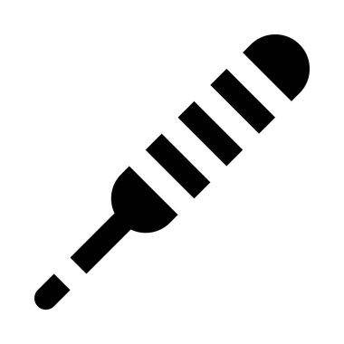 Vücut sıcaklığı simgesi, basitçe vektör çizimi