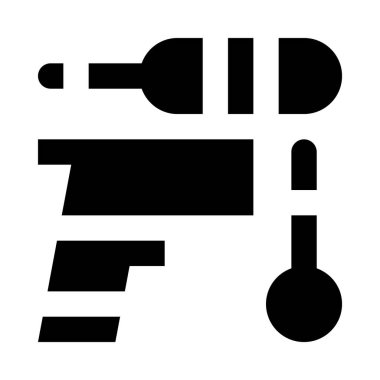 Vücut ısısını ölçmek için termometreler, basitçe vektör illüstrasyonu