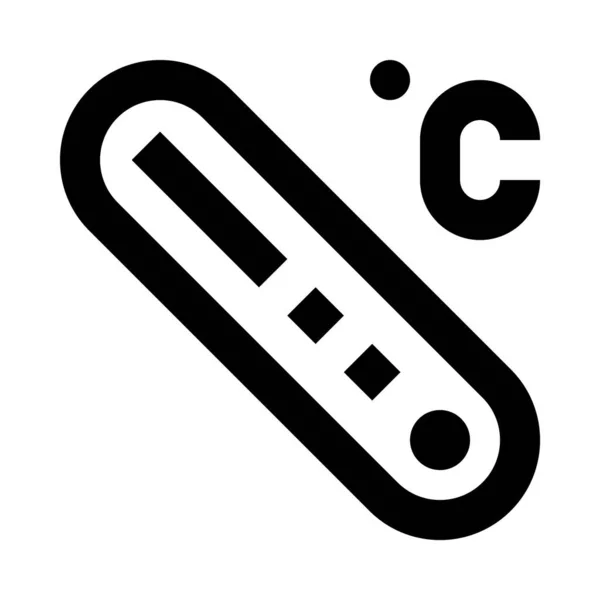 Termômetro Para Medição Temperatura Corporal Simplesmente Ilustração Vetorial — Vetor de Stock